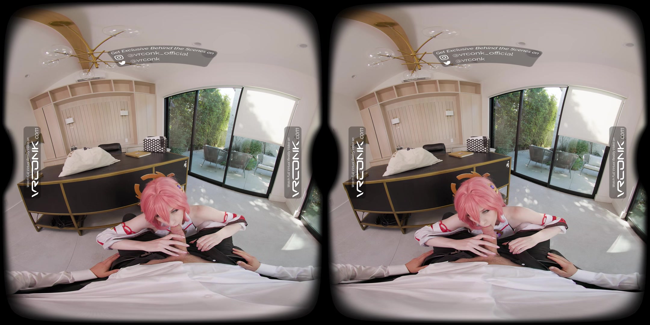 VR Conk Genshin Impact Yae Miko A sexy teen 18+ Cosplay Parody with Melody Marks In VR Porn
