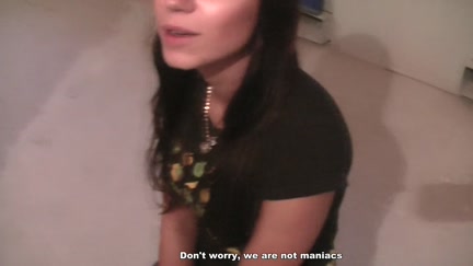 Pleasing red-haired gal sucks in the basement
