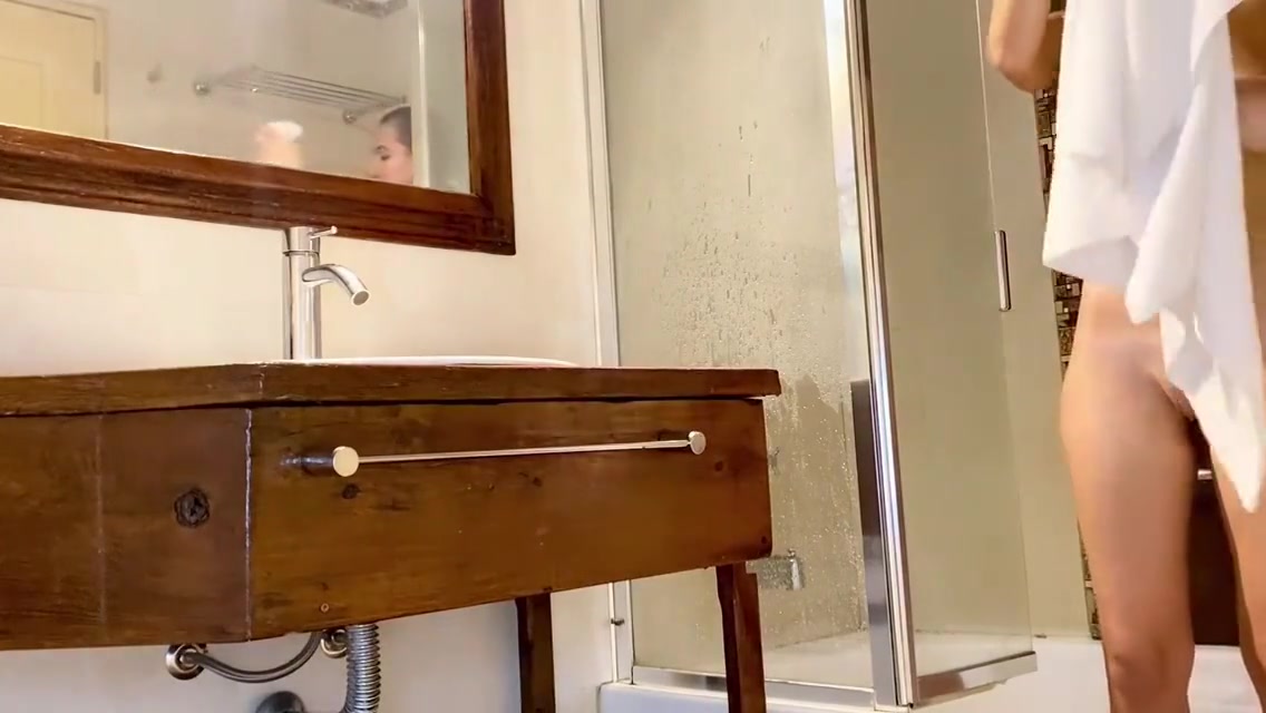 Kitty Kriss - Big Tits Slutty Lesbian Babysitter Rides Her Dildo In Shower Instead Of Doing Her Job 12 Min