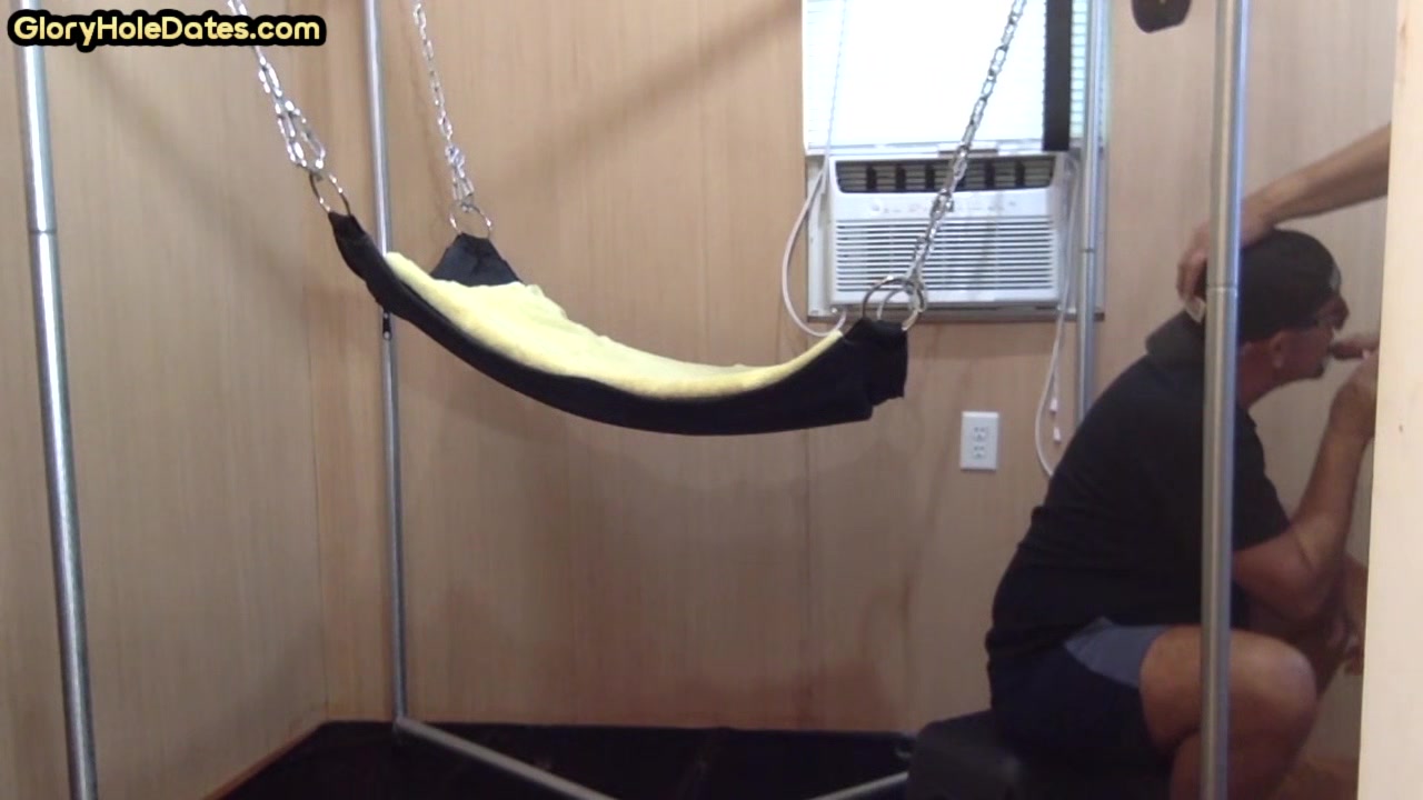 Homemade DILF assdrilled in sling after giving blowjob