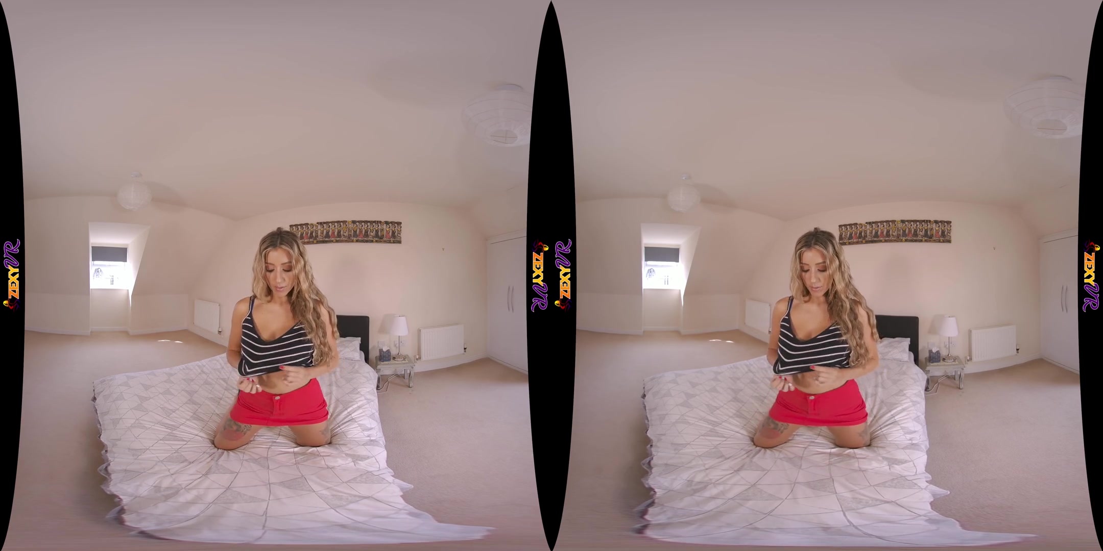The Best View - Amazing Babe Stripping on the Bed