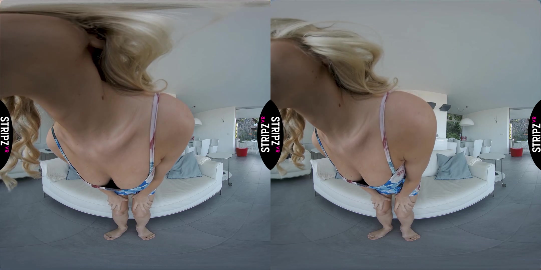 Lets Get Naked! - Amazing Blonde Babe Solo Striptease