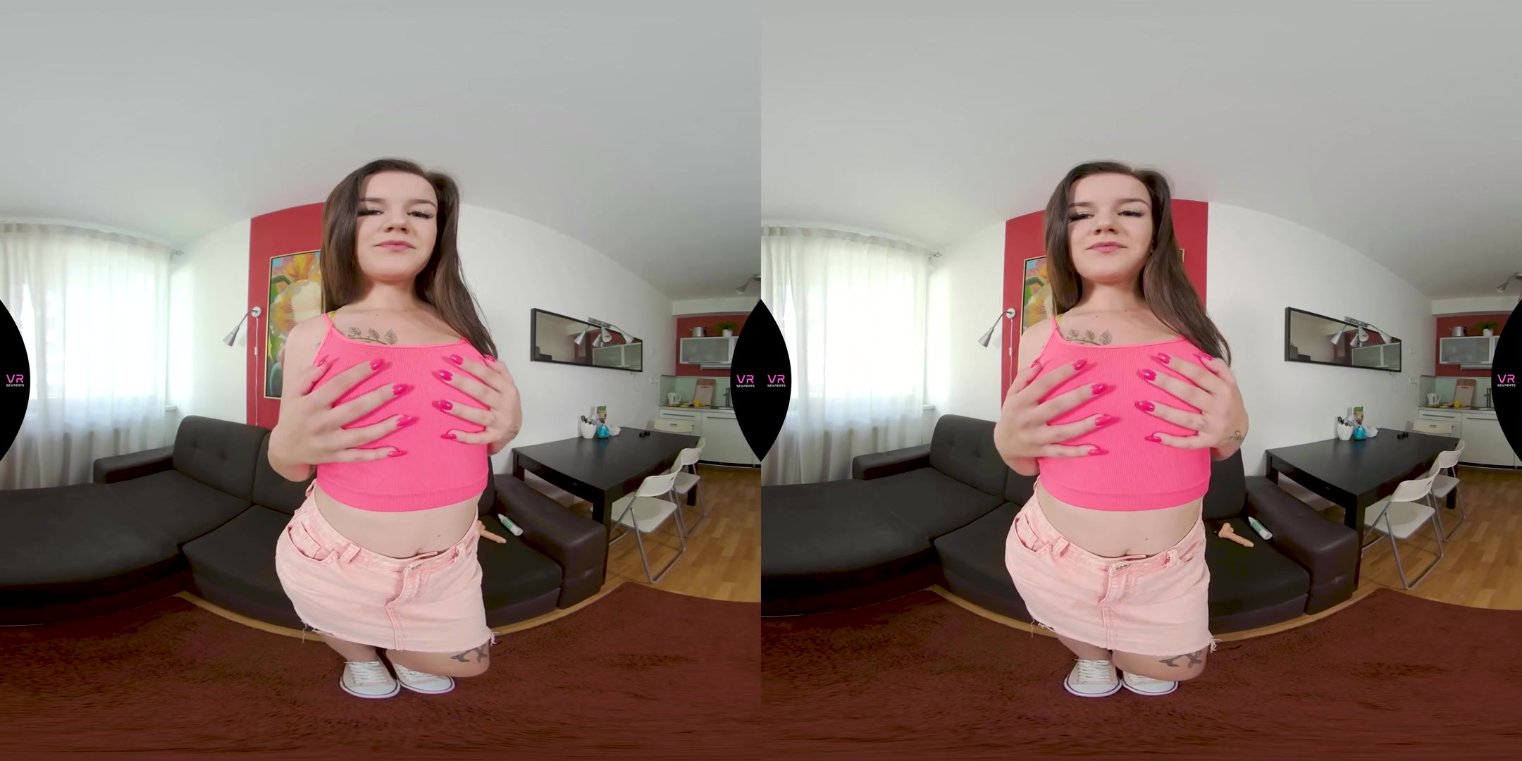 Hot young Zara Lick On The Couch