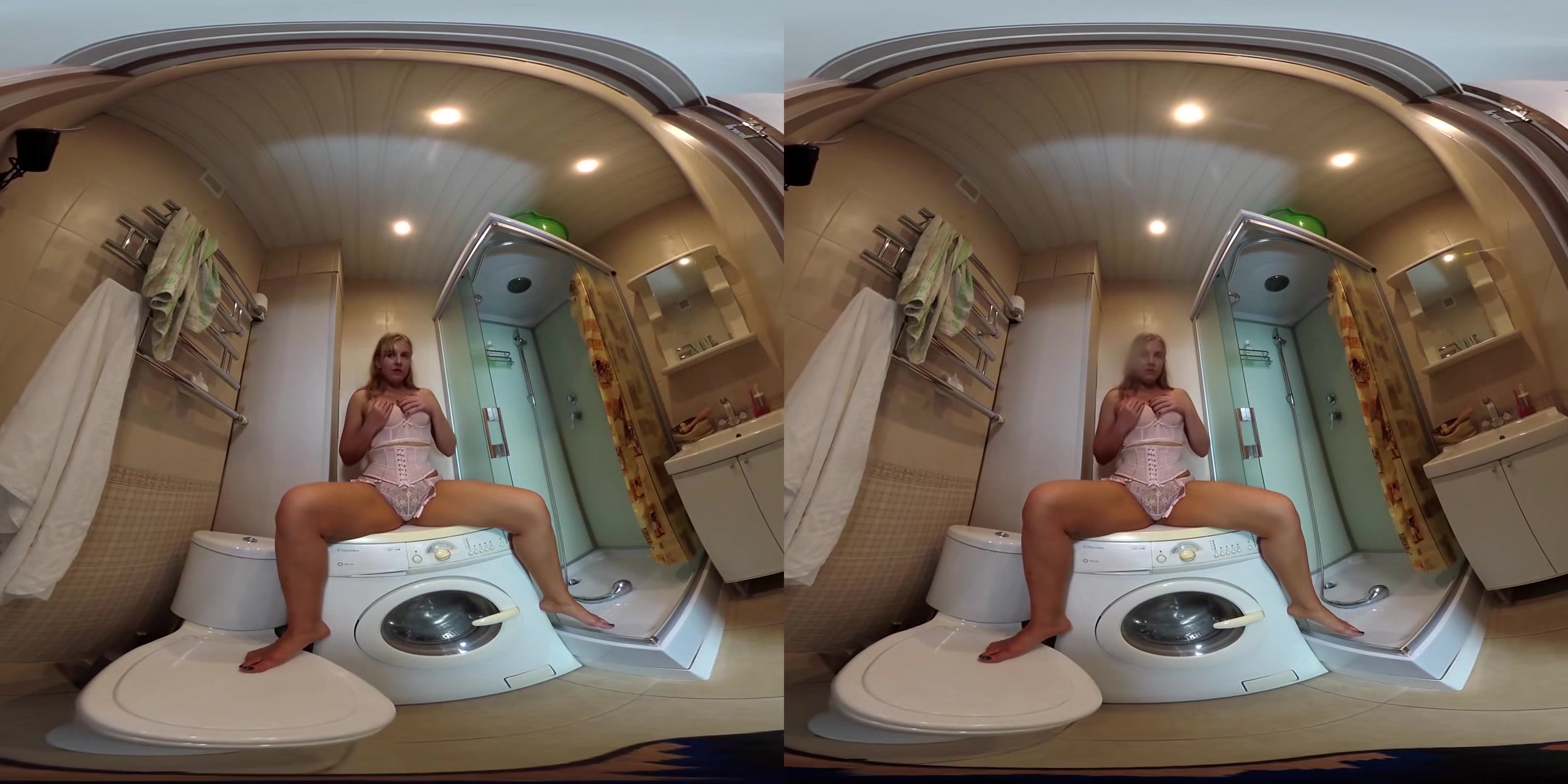 Agneta Masturbates In The Bathroom - Thick Blonde Big Ass Toying