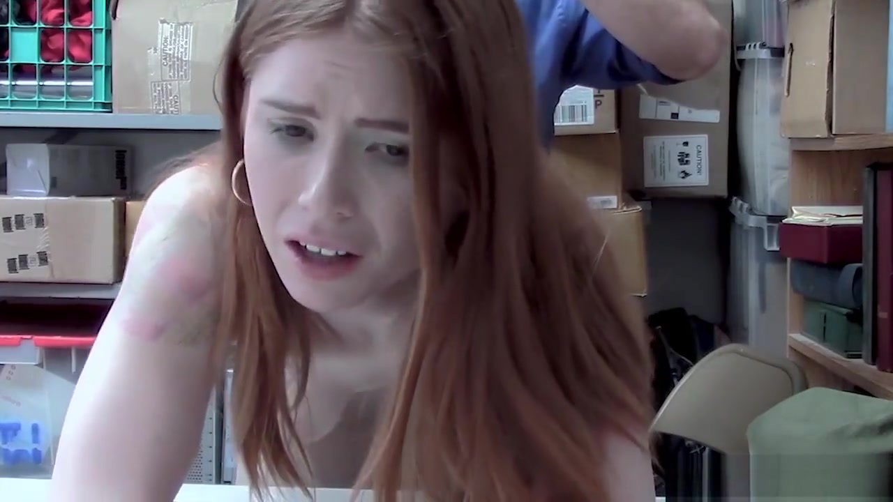 Redhead with a pale skin gets punish fucked by a cop