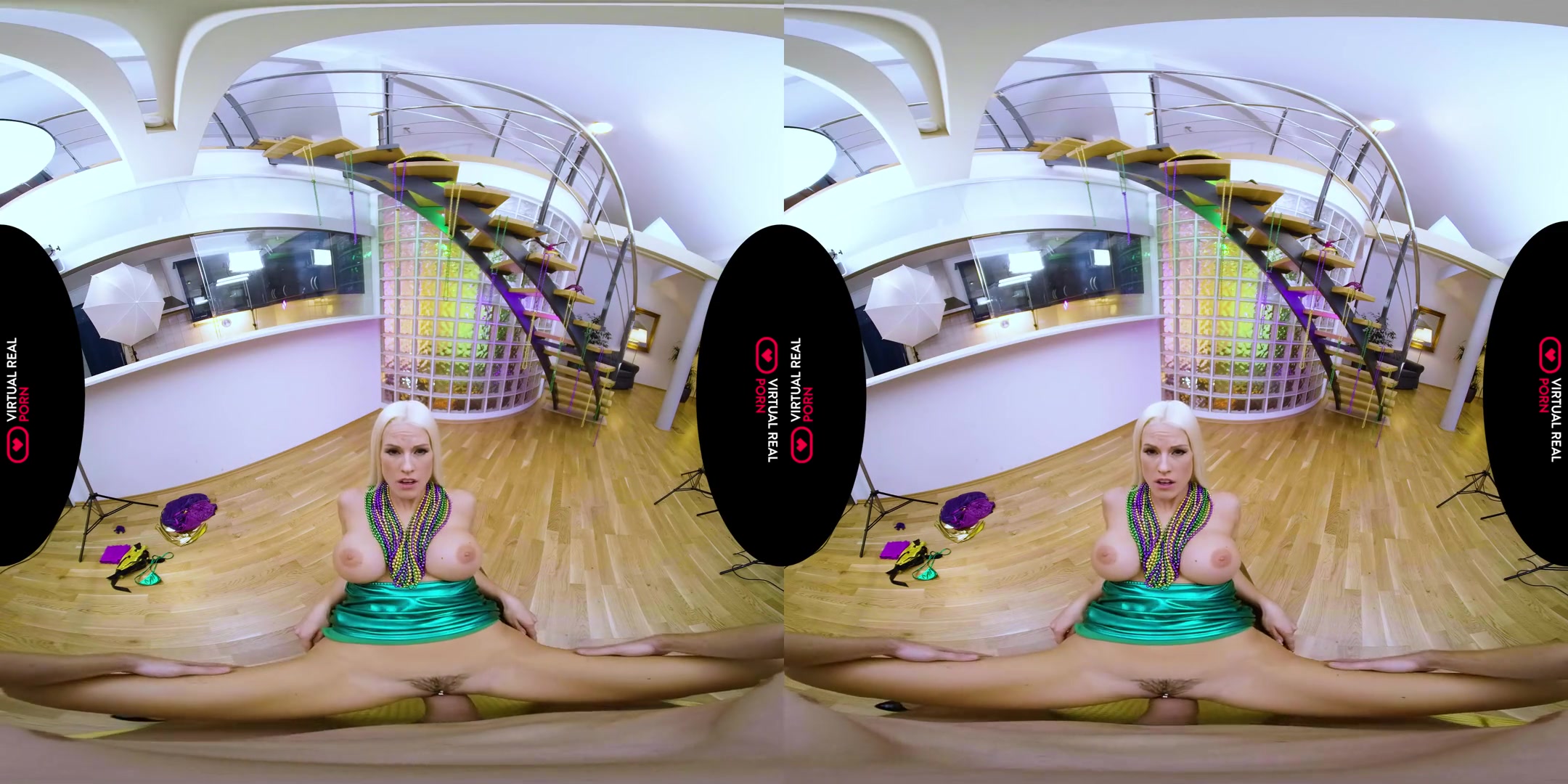 Mardi Gras Photoshoot - Big Tits Blonde Pornstar Anal POV VR