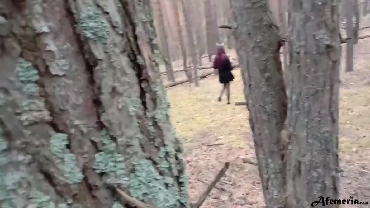 Horny Babe Caught In The Forest And Doggystyle Fucked
