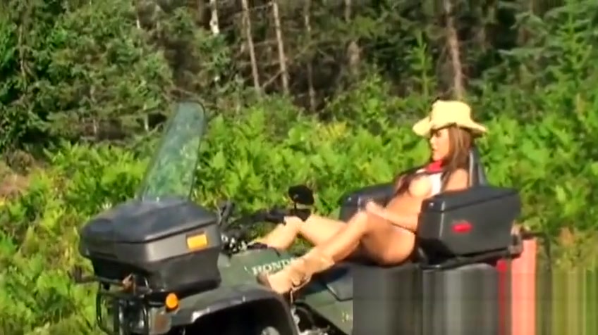 Gorgeous Ladyboy Gives Cumshot while Riding an ATV