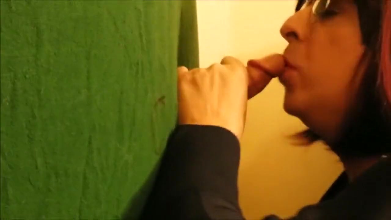 Gloryhole blowjob with cumshot and swallow