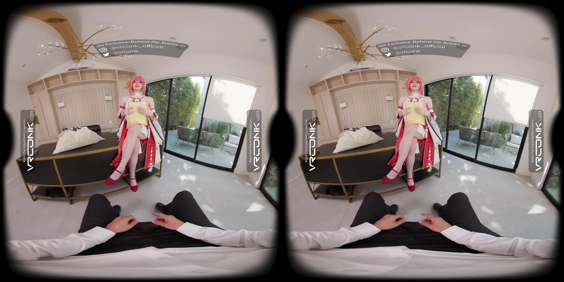 VR Conk Genshin Impact Yae Miko A sexy teen 18+ Cosplay Parody with Melody Marks In VR Porn