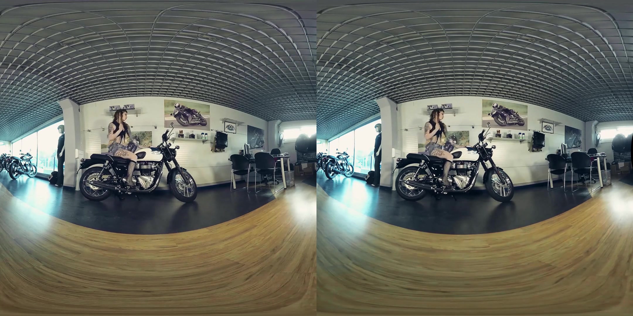 Foxy Sanie in Foxy Gets Naked While Buying a Motorcycle - BravoModelsMedia