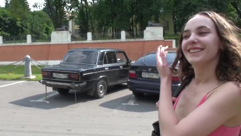Banging youthful russian girlfriend outdoors