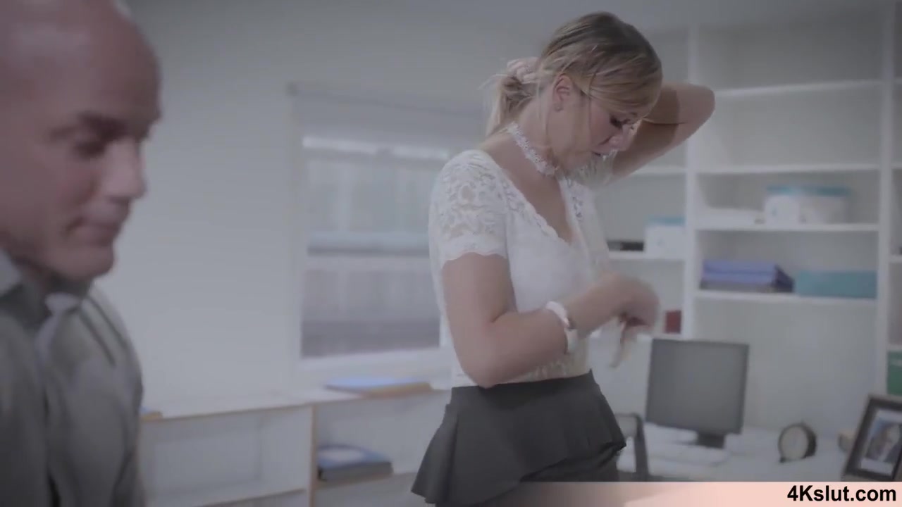 Brett Rossi In Hot Blonde Secretary Chick Fucked Hard