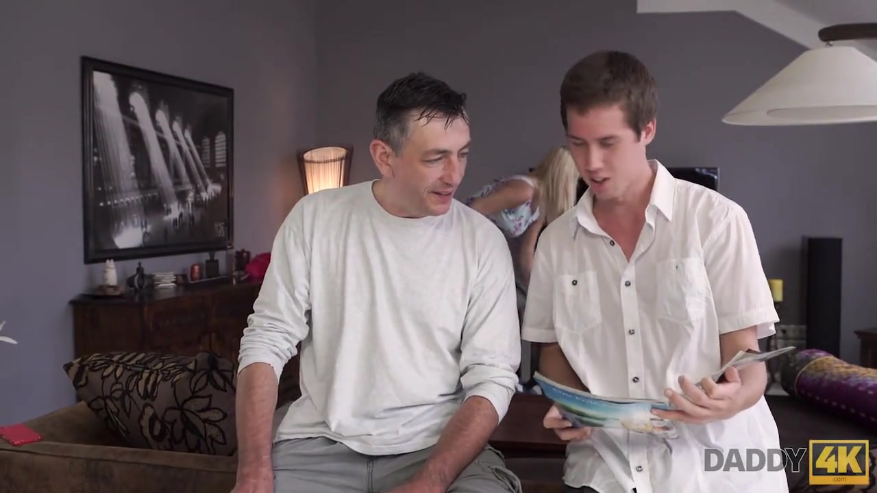 DADDY4K. Excited Step dad tastes pussy of Step son's hot and sexy girlfriend