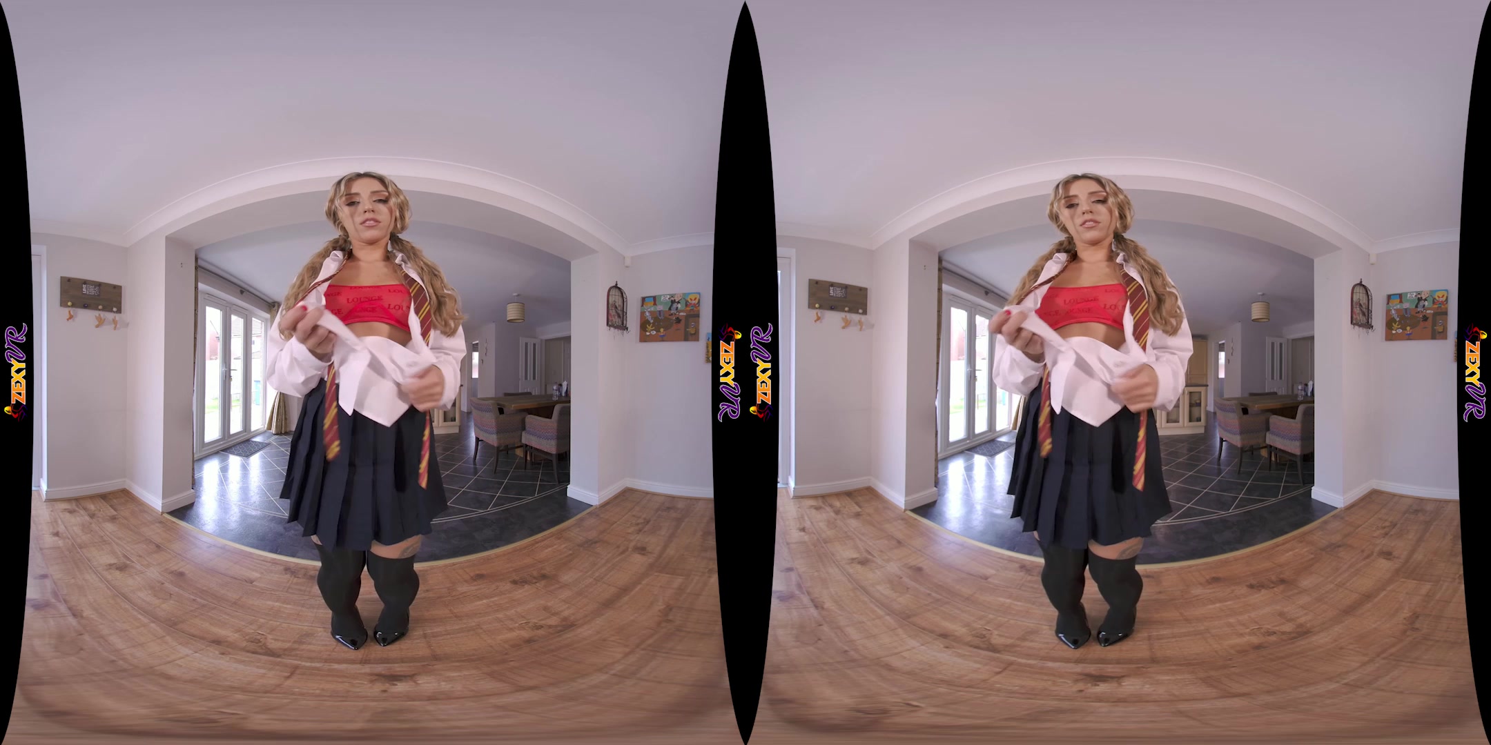 College Striptease featuring Louise K - ZexyVR