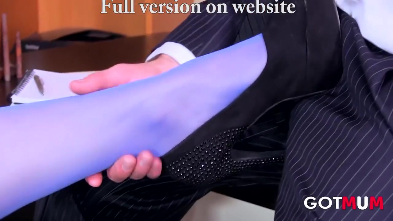 A Milf Secretary Goes All Foot Fetish With Her Boss