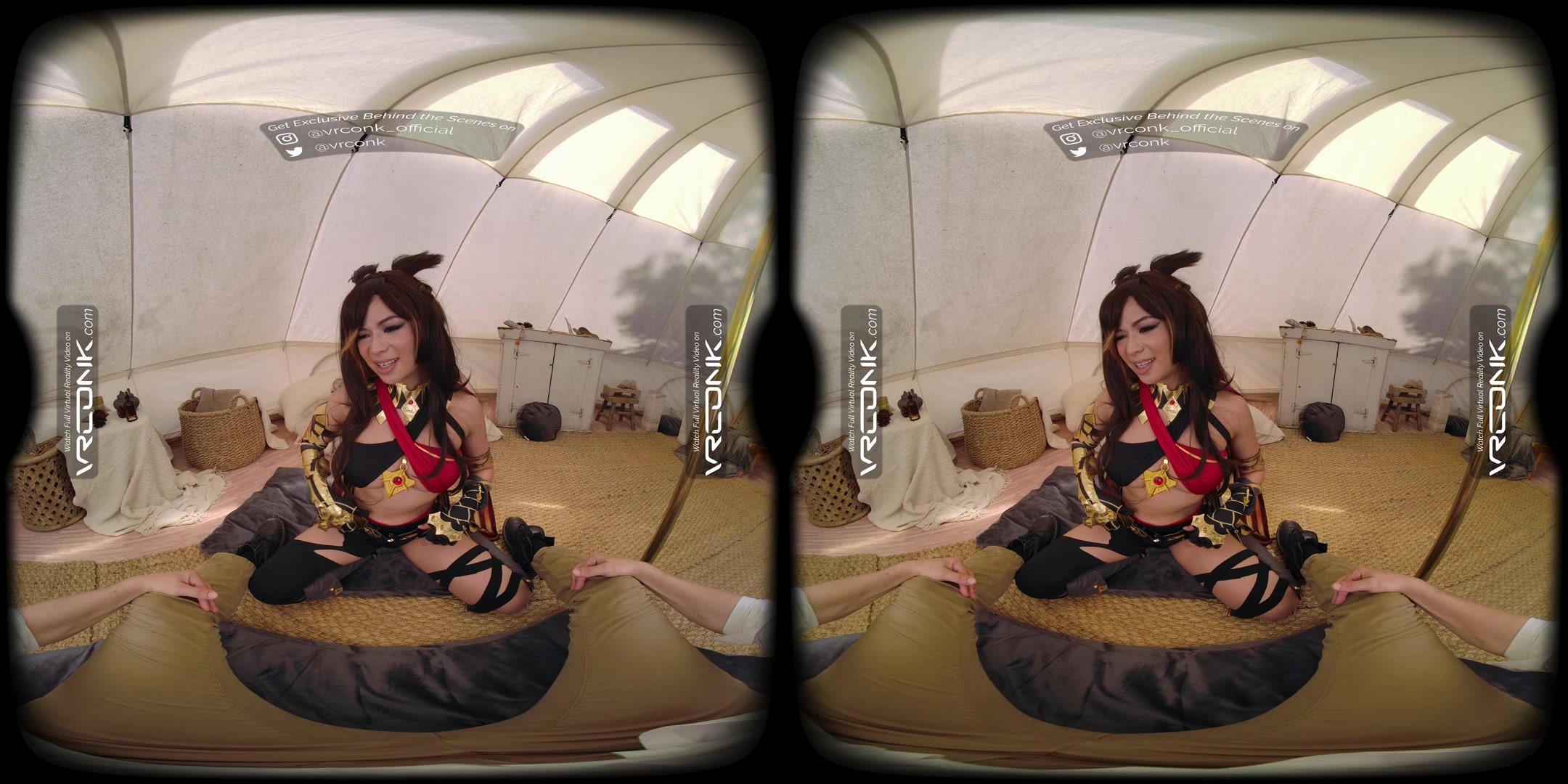 VR Conk Genshin Impact Dehya A sexy Asian teen 18+ Cosplay Parody With Scarlett Alexis In VR Porn