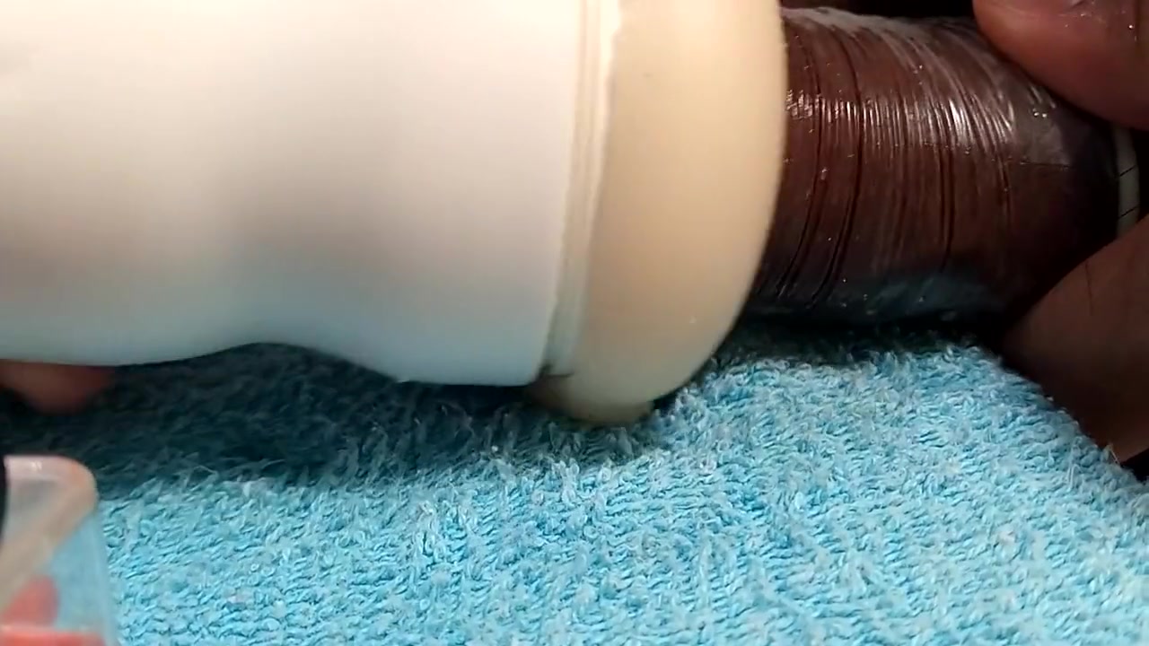 Fucking A Silicone Vagina With A Condom