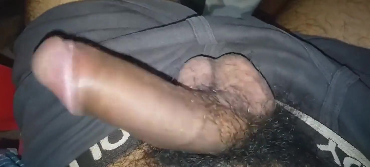 The Big Black Cock Sexy Masturbation Of Huge Hairy Cock