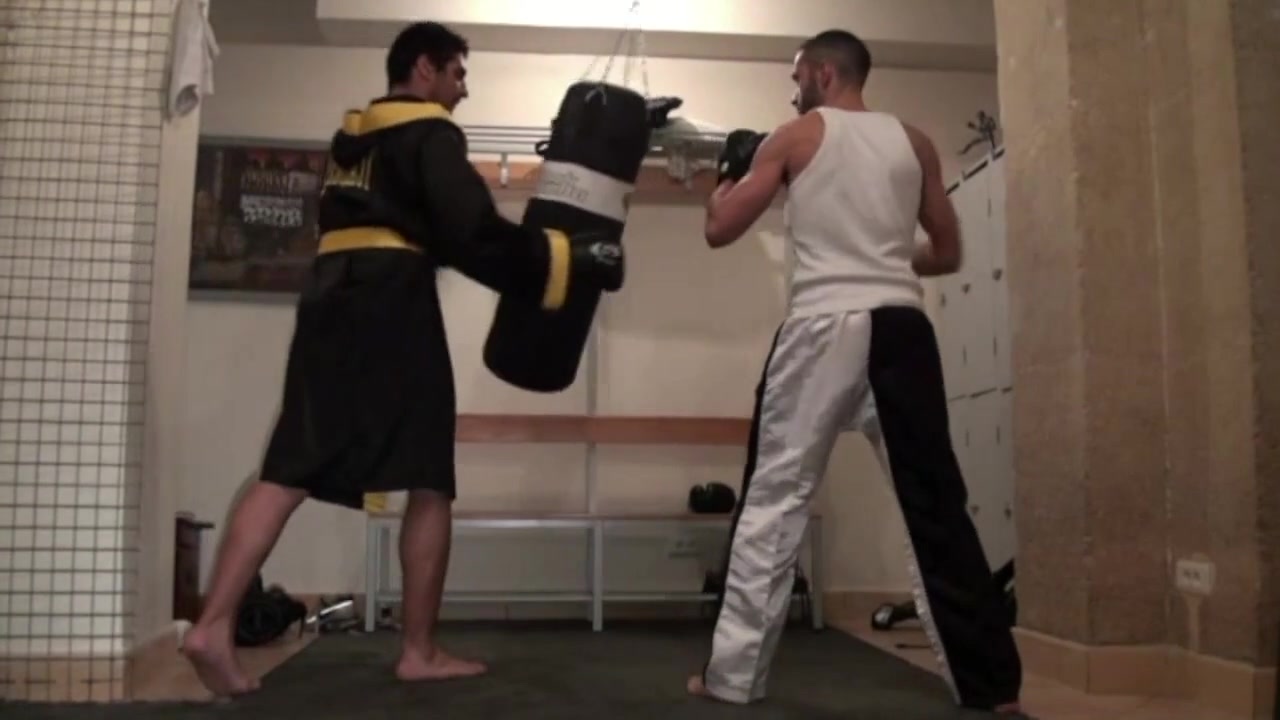 Fucked by a boxer in the locker room - CrunchBoy