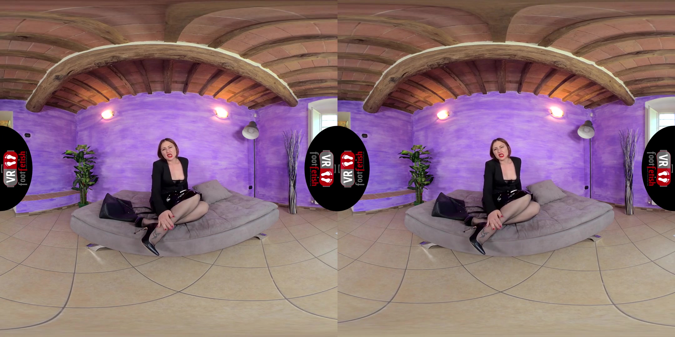 Strikingly Beautiful Ammalia Showing Off Her Fabulous Feet - Stockings Legs and Feet Fetish VR