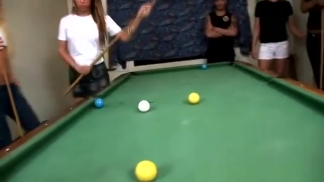 Gang of trannies playing pool