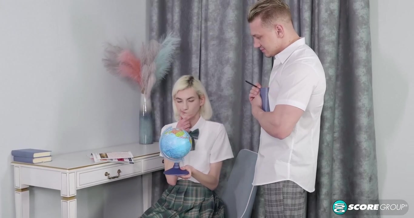 Skinny Blonde Mia Cheers Sucks and Fucks Her Tutor's Thick Cock