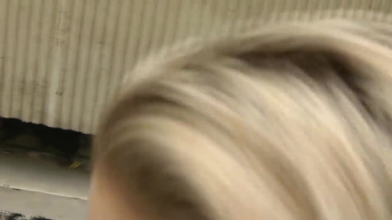 Man seduces blonde hottie to relax outside