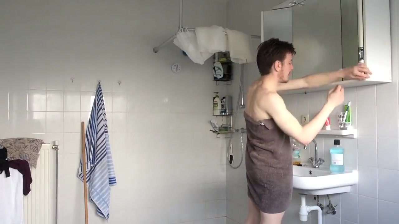 Sexy crossdresser is taking a shower