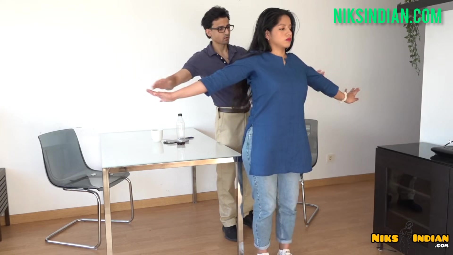 Busty teen 18+ Girl Caught by Police Inspector