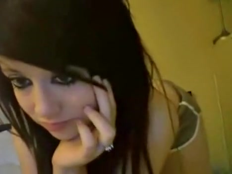 Pretty young lady feels alone and filmed for us her tits