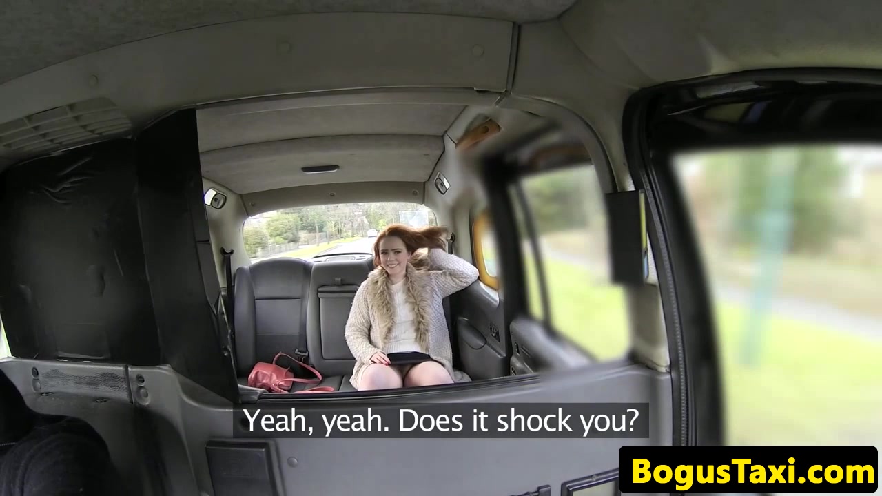 Hairy taxi customer gets cum in her muff pov