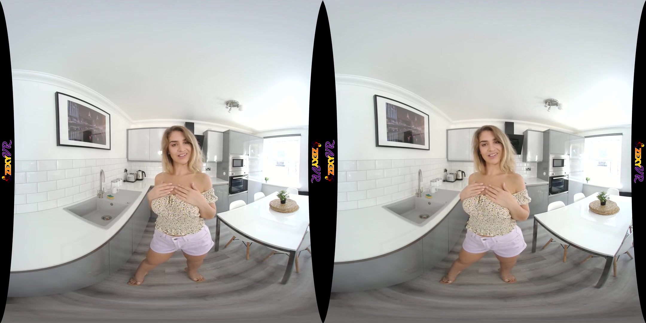 Kitchen Strip - Hot Busty Amateur Striptease VR