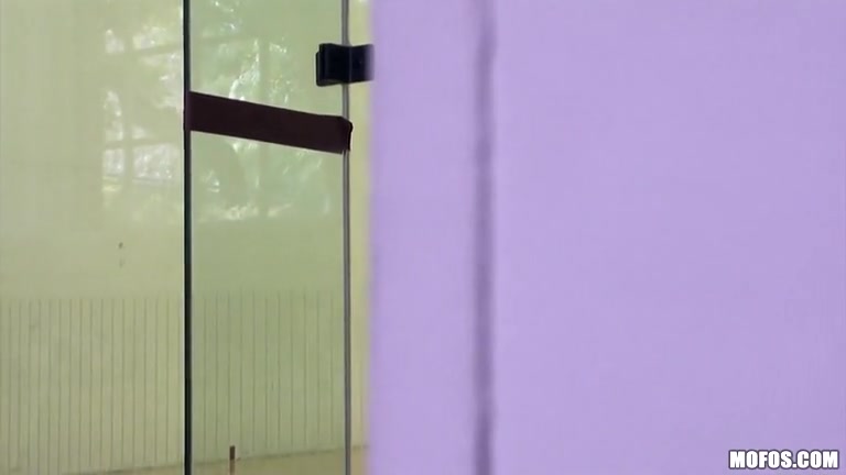 POV video of a sporty brunette shaking her ass on my dick