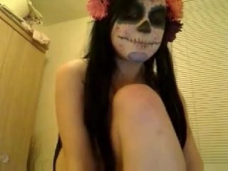 She celebrates holiday in her own style on webcam