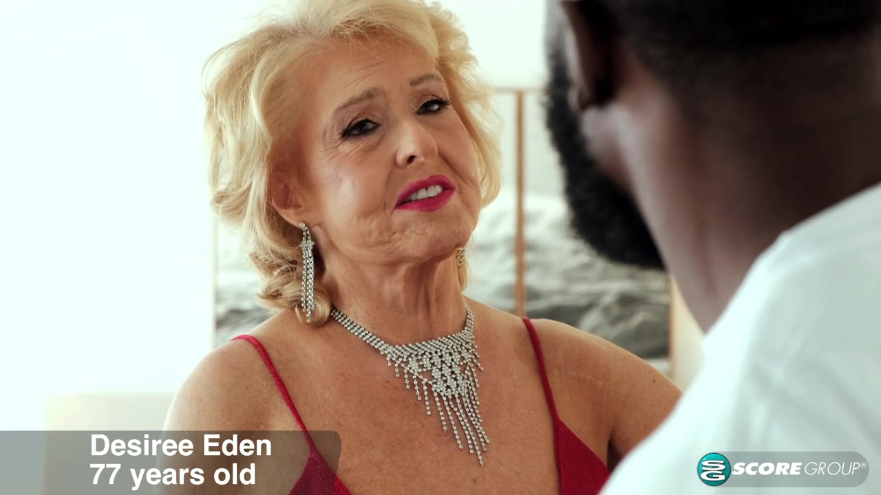 77-year-old Desiree uses up a 27-year-old cock