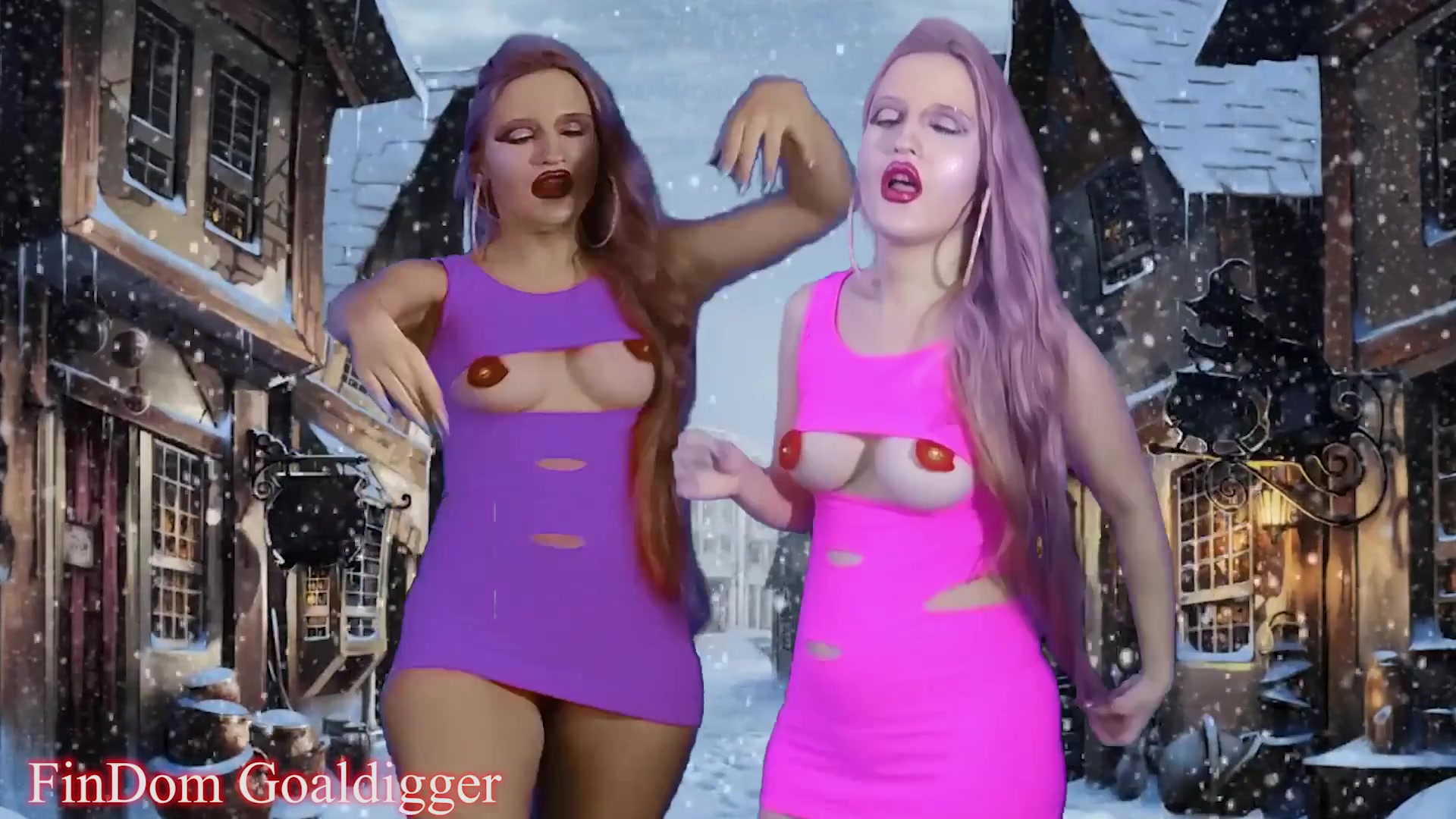 Christmas Boobs Present For Bimbo