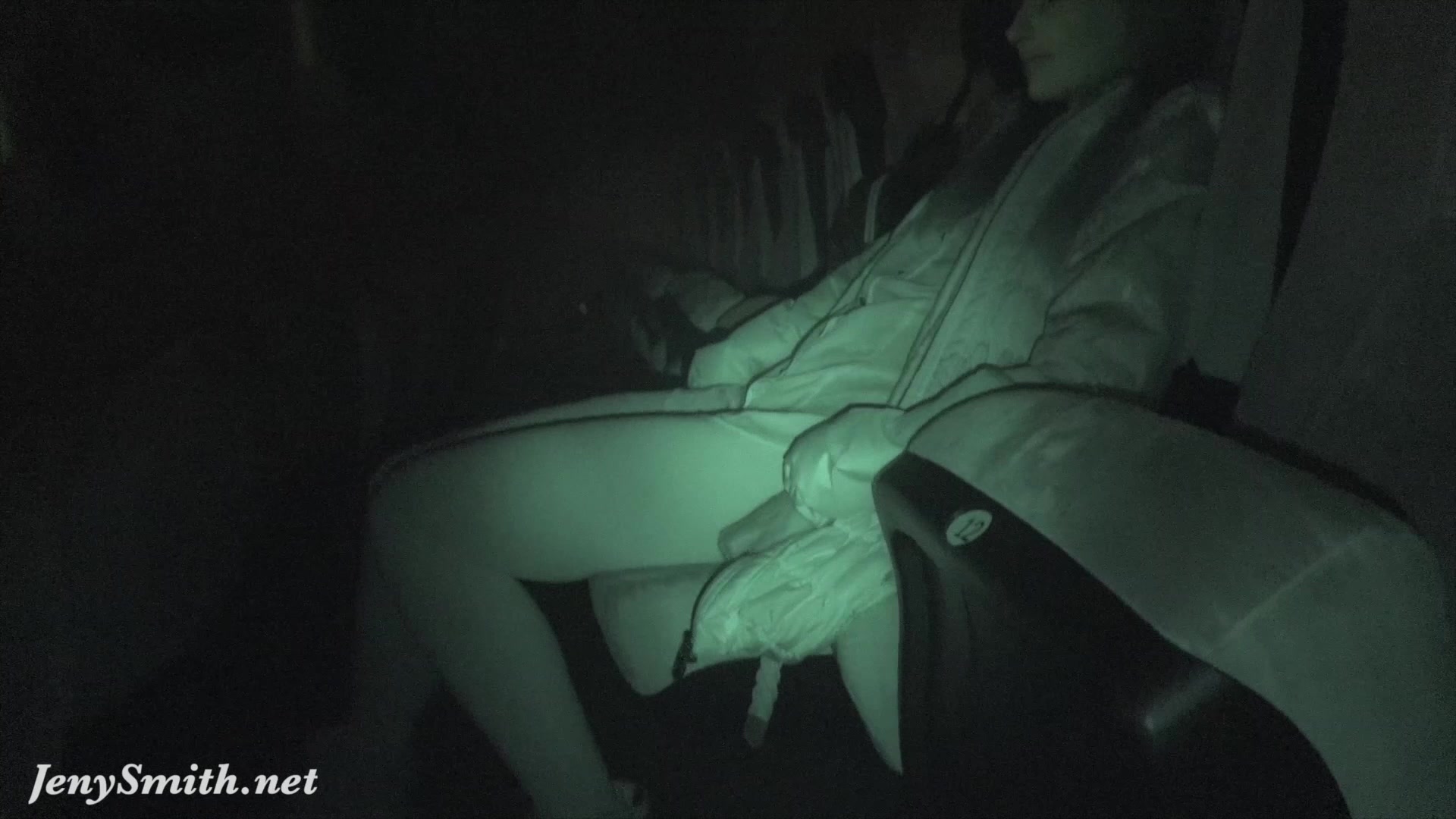 Jeny Smith undresses at movie theater