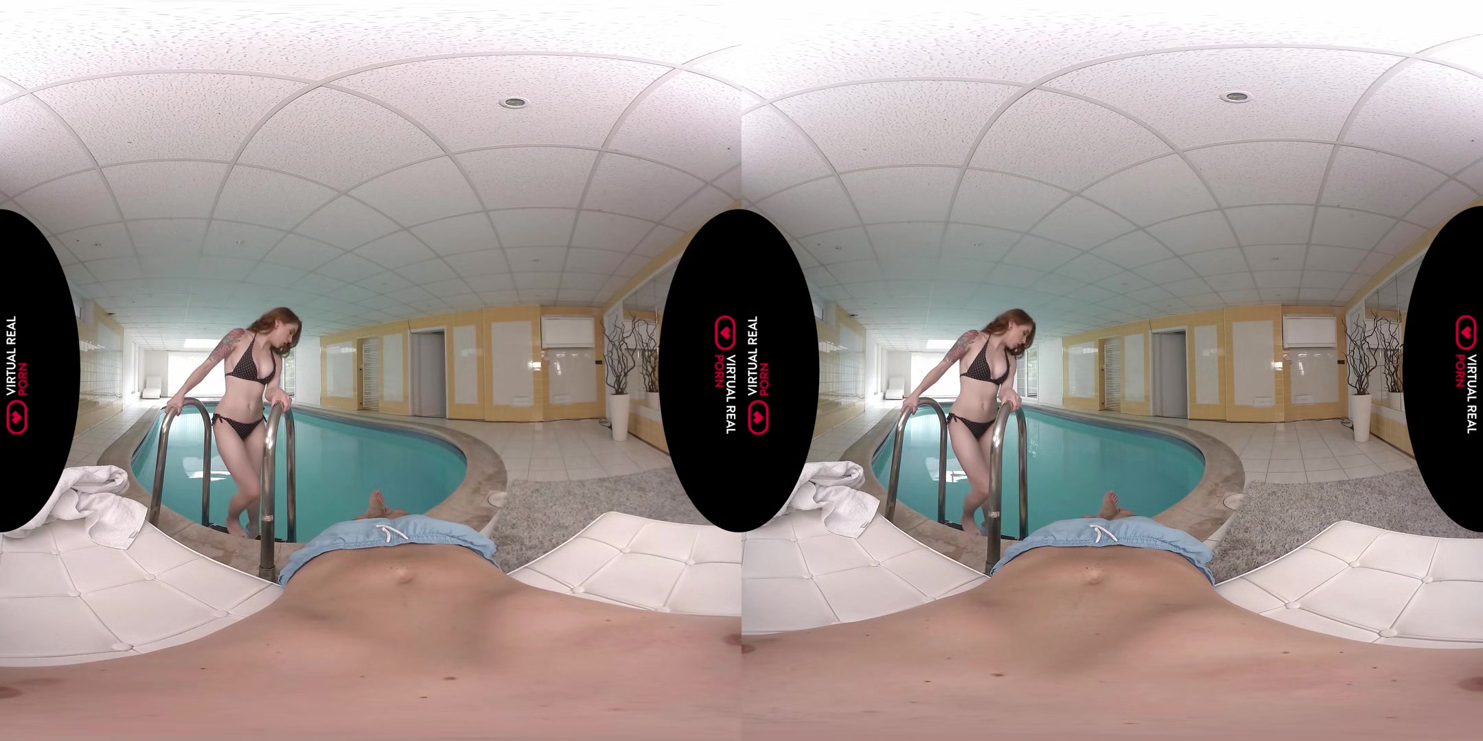 Pool Encounters - Tattooed Babe Poolside - Sexlikereal