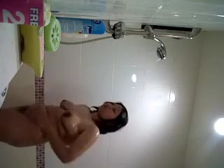 Showering Oriental Girlfriend