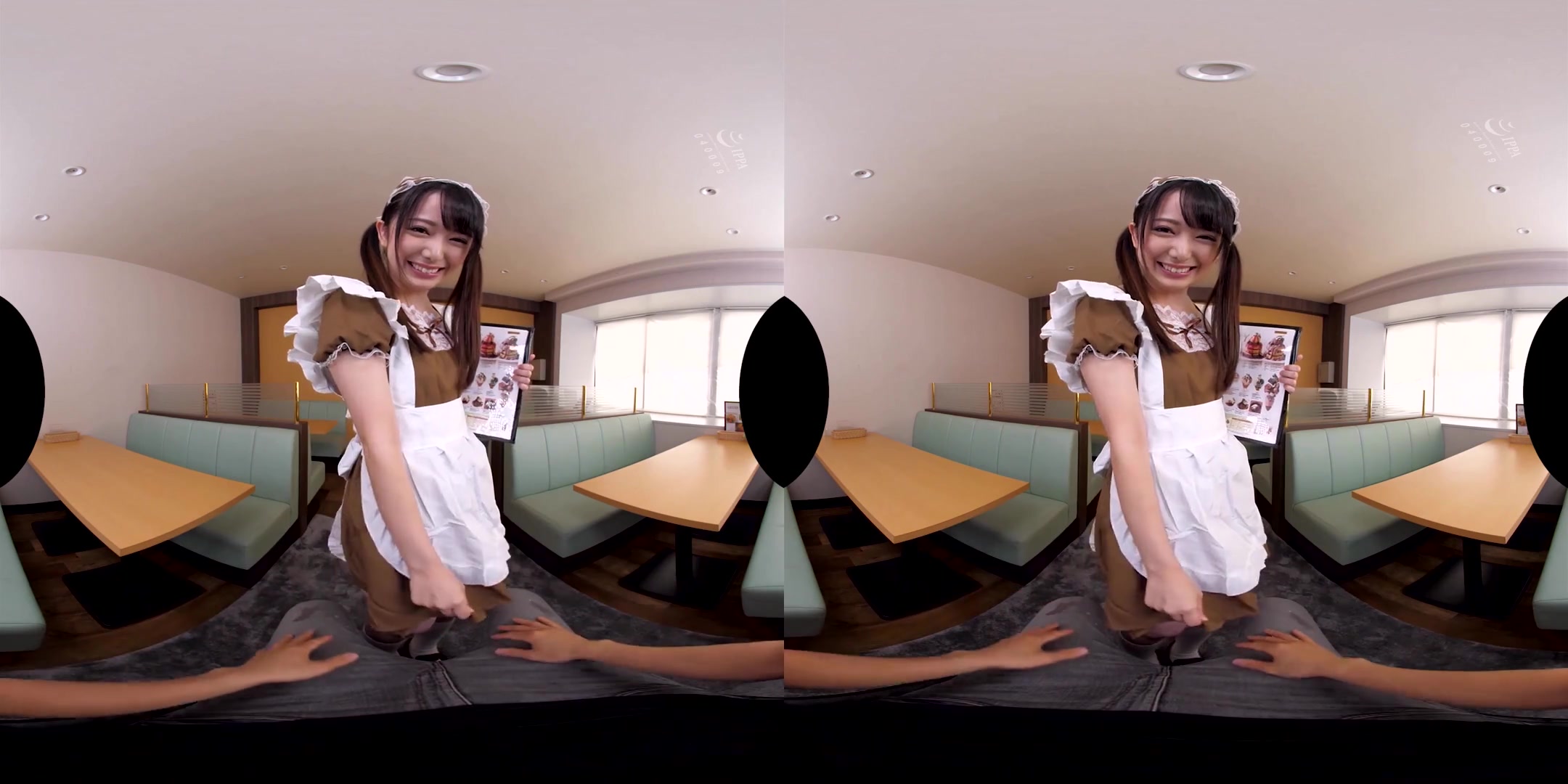 Fake twin-Tail Little Devil Waitress - Petite Asian Hardcore