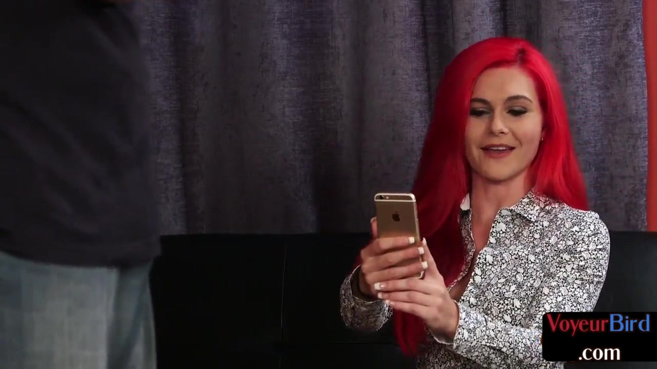 Redhead enjoys secretly filming roommates jerkoff