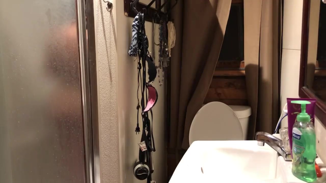 on stepsister Showering then getting ready for bed