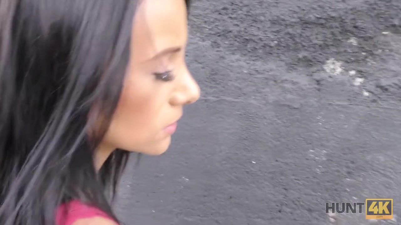 HUNT4K. Guy needs cash so why allows stranger to fuck his cute GF Liliane