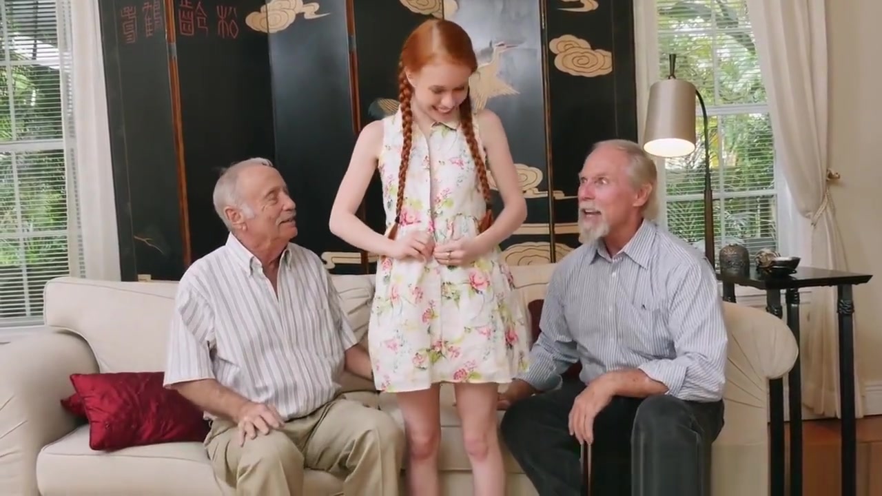Redhead teen 18+ fucked by elderly mans cock