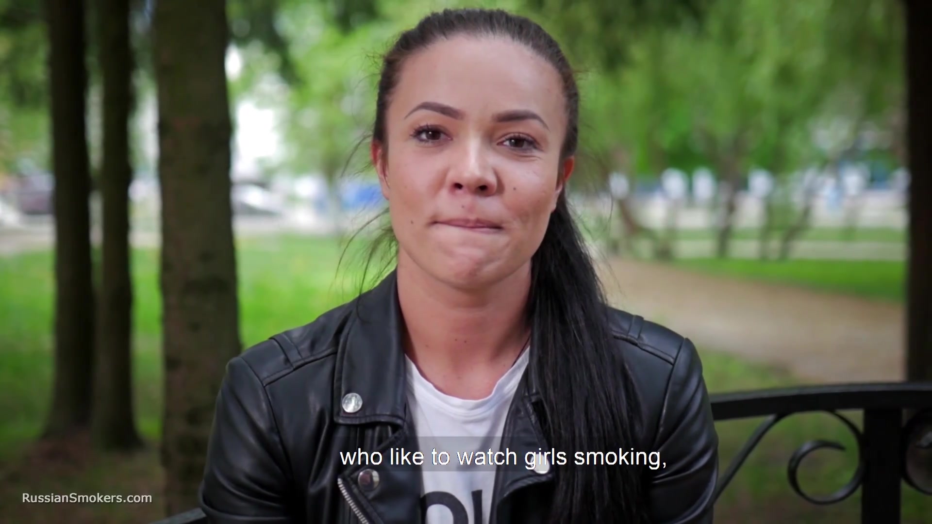 Fitness Instructor Tanya Is Smoking 120mm Saratoga And Giving An Interview