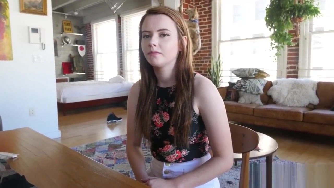 Redhead stepsister teen 18+ fucks her stepbrothers fat dick
