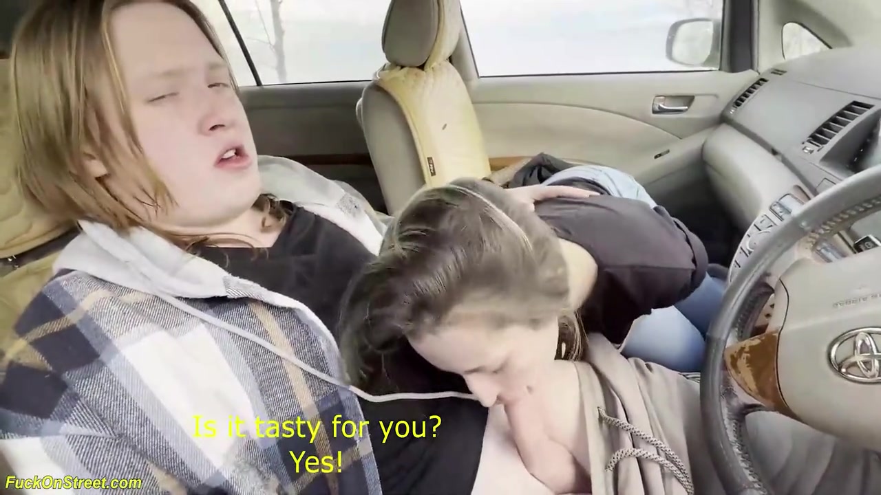 Busty Girl Surprised Me While Jerking Off In The Car