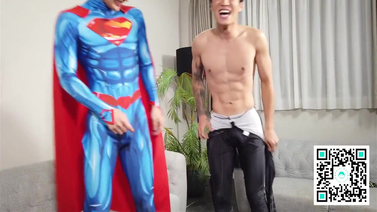 X Superman Sexy Costume Roleplay With Spider Man