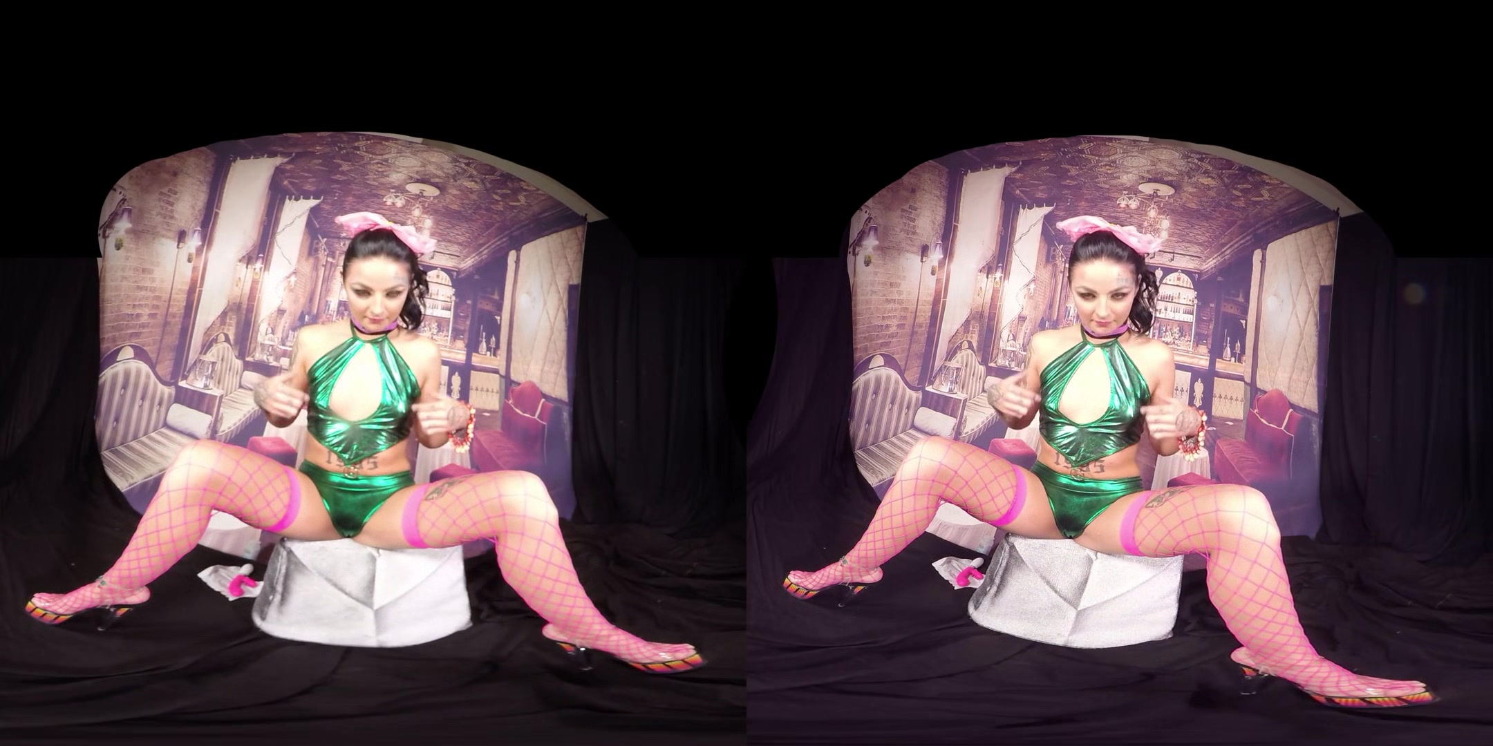 441 - Quinn Diamond; Horny Slut in Costume with Small Tits